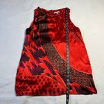 CAbi  Crewneck Sleeveless Geometric Print Silk Blend Tunic Size M Style # 154 Photo 10