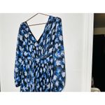 ML MONIQUE LHUILLIER Melanie Black Floral Print Chiffon A Photo 7
