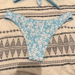 Zaful NWOT Tiny Floral Low Waisted Knot Bikini Swimsuit - Crystal Blue Photo 2