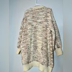 Anthropologie  Cream and Brown Textured Knit Cardigan Photo 3