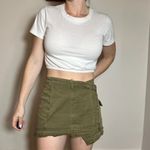 Pilcro Anthropologie  Green Cargo Wrap Mini Skirt Size 6 Photo 4