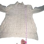 H&M Pullover Sweater Cable Knit High Collar Wool Alpaca Blend Beige Size Medium Photo 4