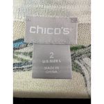 Chico's  Tropical Floral Lightweight Semi Sheer Knit Cardigan Sweater Womens Large Photo 4