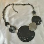 Grey modern circle statement necklace Gray Photo 2