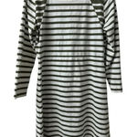 J.Crew Olive Green & White Stripped Fit & Flare Long sleeve cotton Dress Photo 0