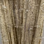 Mac Duggal  10101 Nude Silver V-Neck Column Gown with Fringe Embellishments sz 2 Photo 8