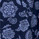 Roaman’s Plus Size 20W Navy Paisley Button Front Shirt Boho Chic Officewear White Photo 3