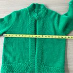 Vintage Hand Knit Wool Cardigan Sweater Green Shrug Sz S Grandmacore Indie Photo 7