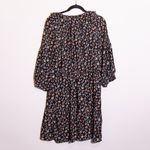 NEW Rebecca Taylor Long Sleeve Vine Floral Flower Print Pullover Shirt Dress 8 Photo 2