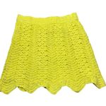 House of Eda Yellow Crochet Mini Skirt NEW Size XS Photo 1