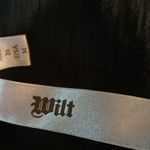 #135 WILT Plunge Neck Layered Slub Tee Black Size M Photo 7