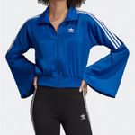 Adidas NWT Originals Blue Bellista Satin Bell Sleeve Track Top IN XS Photo 0