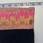 Victoria's Secret Victoria’s Secret Black Printed Fold Over Waist Capri Leggings Photo 7