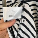 Pam & Gela  Striped Lace Up‎ Back Long Sleeve Tee Size M Black and White Photo 4