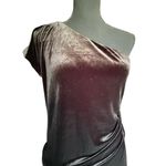 Mystic Brown One-Shoulder Cocktail Dress Photo 2
