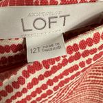 Loft Pink Cream Red Business Casual Skirt Size 12T Photo 2