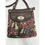 Fossil  Key-Per crossbody Purse Handbag Floral Small Boho Hippie Artsy Retro Photo 1