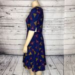 LuLaRoe NWT 3XL Geometric Triangle Print Elbow Sleeve Nicole Fit & Flare Dress Photo 2