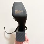 BP NEW . Tavey Ankle Strap Sandal Strappy Platform Cocktail Vegan Black sz 9.5 Photo 11