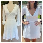 Lulus NWOT In the Meadow White Embroidered Backless Mini Dress Photo 3