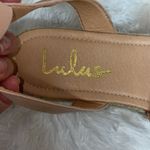 Lulus  Wedged Sandals Sz 8.5 Pale Pink with braided Wedge Photo 4