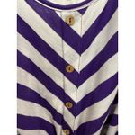 Bobbie Brooks Purple White Lace Back Tank Mini Dress Waist Tie Size 1X Plus Size Photo 3