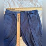 Banana Republic Avery Tie Waist Linen Blend Ankle Pant Blue Size 4 Photo 5