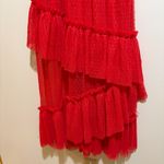 VICI  Carrie in Paris Tie Shoulder Tulle Tiered Polka Dot Midi Dress Photo 6