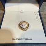 And Now This 18k Gold Over Brass Triple Stack Ring Sz 5 NWT Photo 1