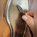 Prada Gold Leather Beaded Sandals Photo 4