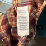 CHAPS Plaid Red Blue Plaid Long Sleeve Button Up Western Rodeo Cowgirl Cotton Photo 5