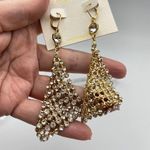 Amrita Singh  Crystal Gold Drop Earrings Photo 6