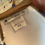 Revolve OSTRA BRASIL Swim Bikini Top Eclipse Print Brown Size Small Back Tie Photo 4