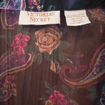 Victoria's Secret Victoria’s Secret Gold Label Vintage Sheer Floral Paisley Belted Robe Kimono OS Photo 6