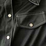 XOXO Vintage 90s  Black Pearl Snap Front Shirt Dress Photo 1
