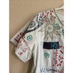 Vtg 1990's VC TORIAS Hand Painted Floral Art To Wear Denim Maxi Dress OS Teacher Size undefined Photo 6