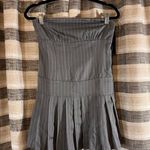 One Clothing  Gray And White Pine Stripe‎ Strapless Dress Size Small Photo 0