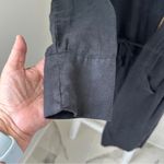 Michael Stars  Women’s Black Linen Zip Front Trench Coat XS Photo 6