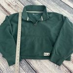 Under Armour Cropped Green Pullover 1/4 Zip Sweatshirt Pullover Photo 8