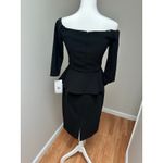 NEW Theia Cocktail Embroidered Mid Length Black Dress size 2 Photo 2