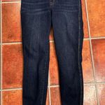 Spanx Dark Wash Stretchy High Waisted Skinny Jeans Size Medium Blue Photo 0