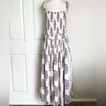 J.Crew  Cream and Lavender Pattern Lilac  Smock Midi Dress Photo 2