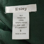 Esley  Collection green plaid surplice dress size small Photo 5
