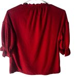 Madewell Red Textured Blouse Photo 1