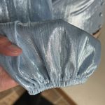 Anthropologie Flat White Shine Blue Iridescent Blouse Size XS NWT Photo 11