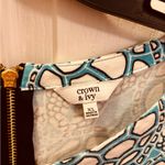 Crown & Ivy  Blue and White Patterned Mini Dress Photo 2