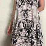 Free People  La Mar Graphic Print Hi Low Maxi Dress Size Medium White Black Photo 4