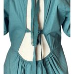 Peter Som  Collective Dress Womens 12 Green Puff‎ Sleeve Tie Fit And Flare Mini Photo 9