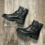 Zodiac Black Leather Ankle Boots Size 10 Photo 4