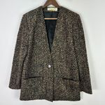 CGNY Blazer Womens 8 Brown Tweed Single Button Vtg USA Mohair Old Money Luxury Photo 0